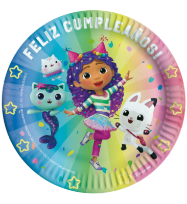 SET PLATOS GABBY Y LA CASA DE MUÑECAS 6 UND