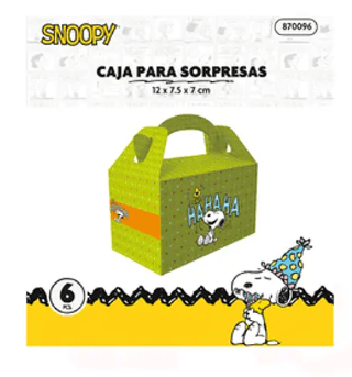 CAJA PARA SORPRESAS SNOOPY 6 UND