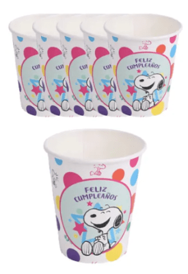 SET VASOS SNOOPY 6 UND