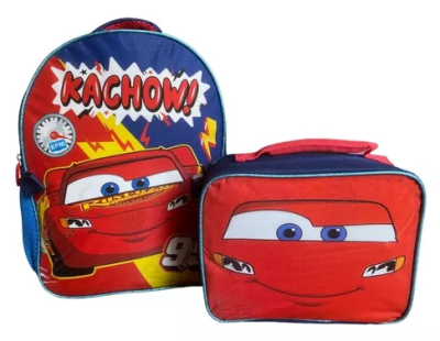 MOCHILA CON LONCHERA CARS