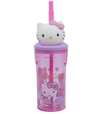 TOMA JUGO FIGURA 3D HELLO KITTY
