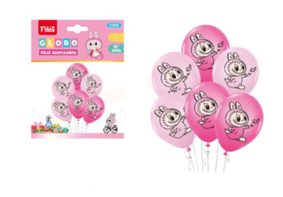 SET GLOBOS LATEX LABUBU 6 UND