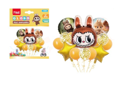 SET GLOBO LABUBU 14 UND DISEÑO 2