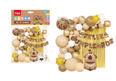 SET GLOBO FELIZ CUMPLEAÑOS CAPIBARA 60 UND
