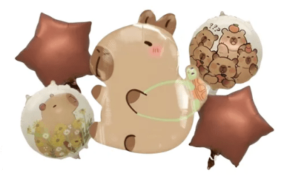 SET GLOBOS 5 PCS CAPIBARA