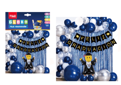 SET DE GLOBOS DECORACIÓN GRADUACIÓN