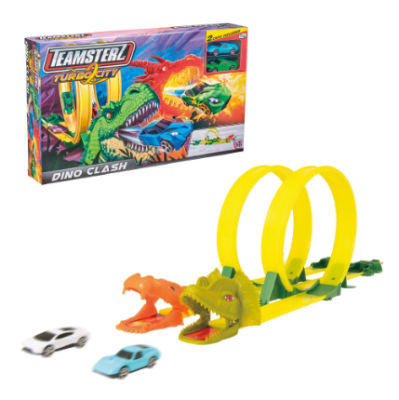 PISTA DINO CLASH + 2 AUTOS