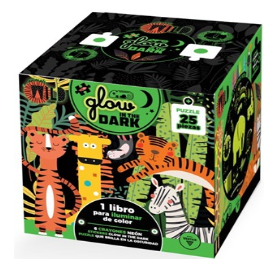 CAJA PUZZLE GLOW IN THE DARK  WILD ANIMALS