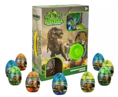 CAJA DISPENSADORA ANIMALES DE LA SELVA/DINOSAURIO 12 PCS