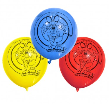 SET 12 GLOBOS LATEX SPIDEY