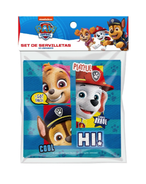 SET SERVILLETAS PAW PATROL 10 UND
