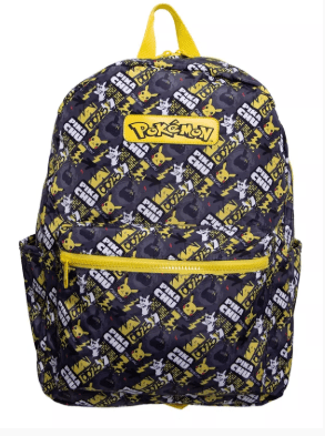 MOCHILA JUVENIL POKEMON (NEGRO)