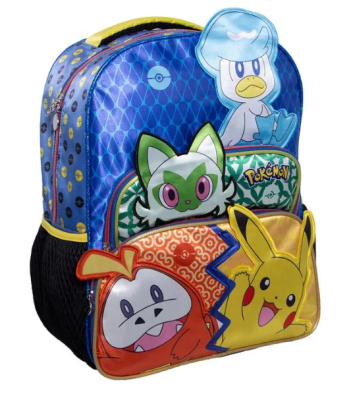MOCHILA MEDIANA POKENON PERSONAJES