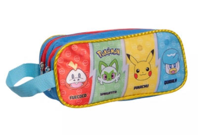 ESTUCHE DOBLE PERSONAJES  POKEMON