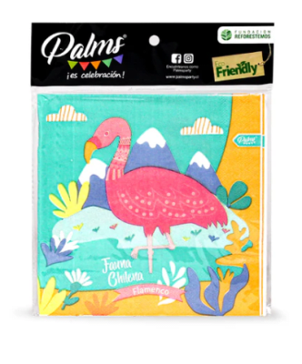 SET 12 SERVILLETAS DISEÑO FAUNA