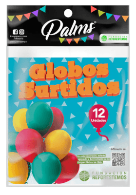 SET GLOBO COLORES SURTIDOS FAUNA 12 UND