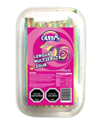 LENGUA MULTIFRUTA SOUR POTE DE 300 GRS