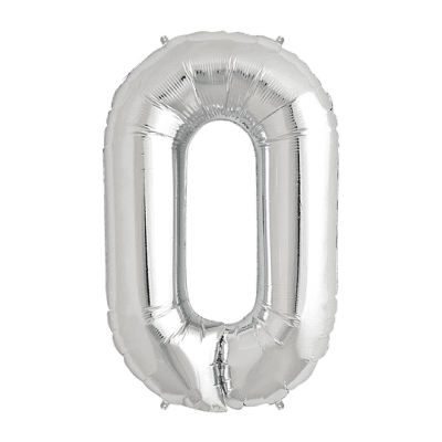 GLOBO METALIZADO PLATEADO  #0 81CM