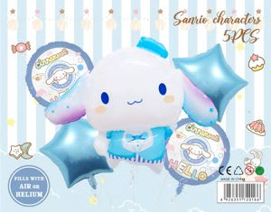 GLOBO FOIL CINNAMONROLL CELESTE 5 PCS