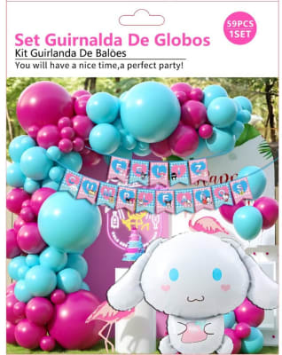 SET DECORACION CUMPLEAÑOS CINNAMOROLL 59 PCS