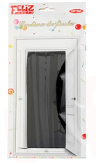 CORTINA COLOR NEGRO 1 X 2 M