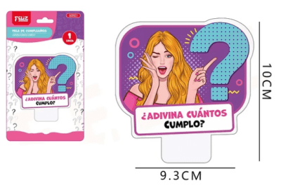 VELA ¿ADIVINA CUÁNTOS CUMPLO? 1 UND