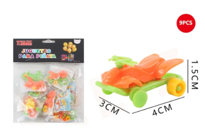 JUGUETE PARA PIÑATA AUTOS ARMABLES 9 PCS