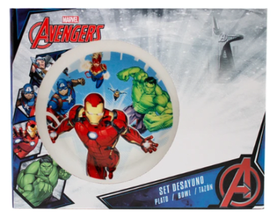 SET DESAYUNO MARVEL 3 PCS