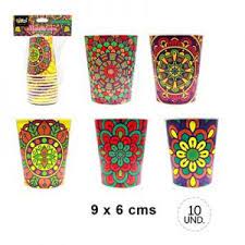 SET 10 VASOS MANDALA COLORS