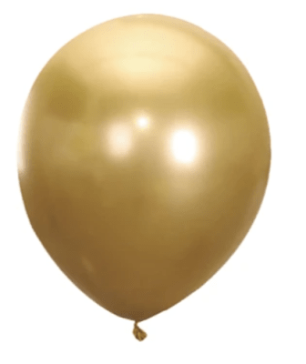 GLOBO CROMADO DORADO 25CM 25 PCS