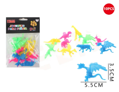 JUGUETE PARA PIÑATA DINOSAURIOS 10 PCS