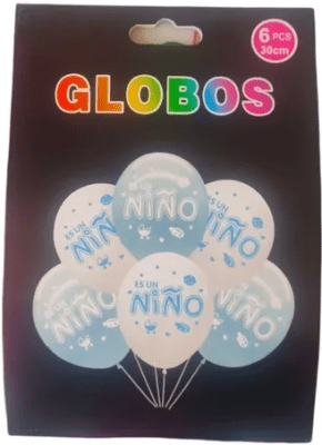 SET GLOBOS ES UN NIÑO 6 PCS