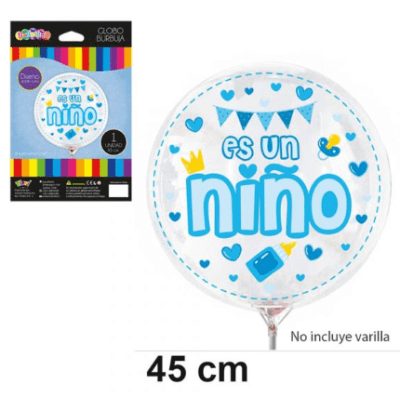 GLOBO TRANSPARENTE ES UN NIÑO 1 UND