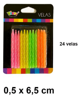 SET VELAS GLITTER ESPIRAL