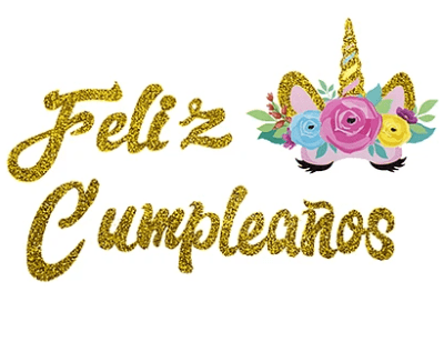 GUIRNALDA FELIZ CUMPLEAÑOS UNICORNIO 1 UND