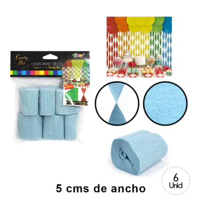 CINTA PAPEL DECO CELESTE 6 UND