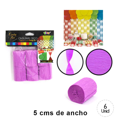 CINTA PAPEL DECO MORADO 6 UND