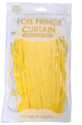 CORTINA FLUOR COLOR AMARILLO 1 X 2 M