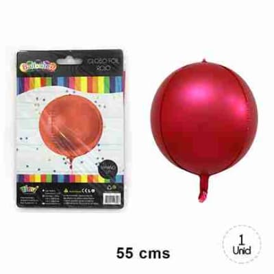 GLOBO FOIL RED 1 UND