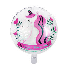 GLOBO FOIL HAPPY UNICORNIO 45X45CM