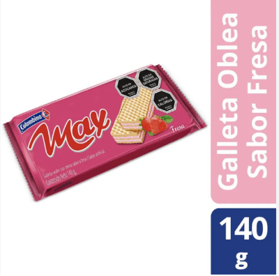 OBLEA MAX 140 G SABOR FRESA