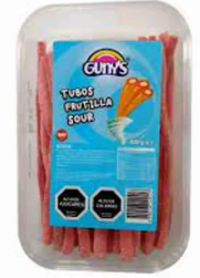 GUNYS TUBOS FRUTILLA SOUR 300 GRS