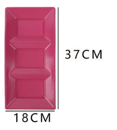 BANDEJA FUCSIA 3 DIVISIONES 3 UND