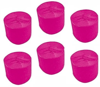 FESTON FUCSIA 6 PCS 2.5 CM X 10 M