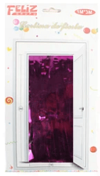 CORTINA COLOR FUCSIA METÁLICO 1 X 2 M