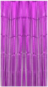 CORTINA COLOR FUCSIA METÁLICO 1 X 2 M