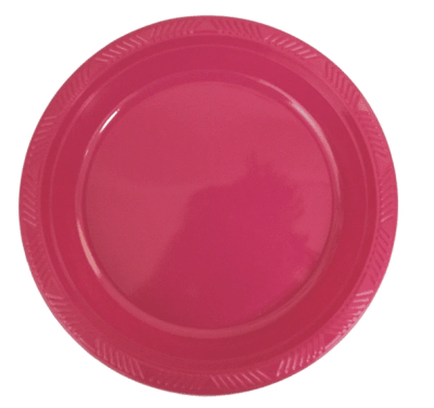 SET PLATOS FUCSIA 10 UND