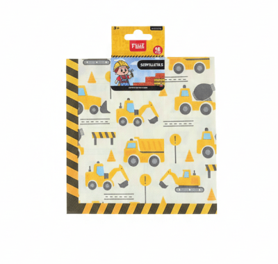 SERVILLETAS MAQUINARIA SET 16 UND