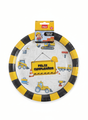 SET PLATOS MAQUINARIA  18 CM 6 UND
