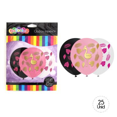 GLOBO IMPRESO FLAMENCO 25UN